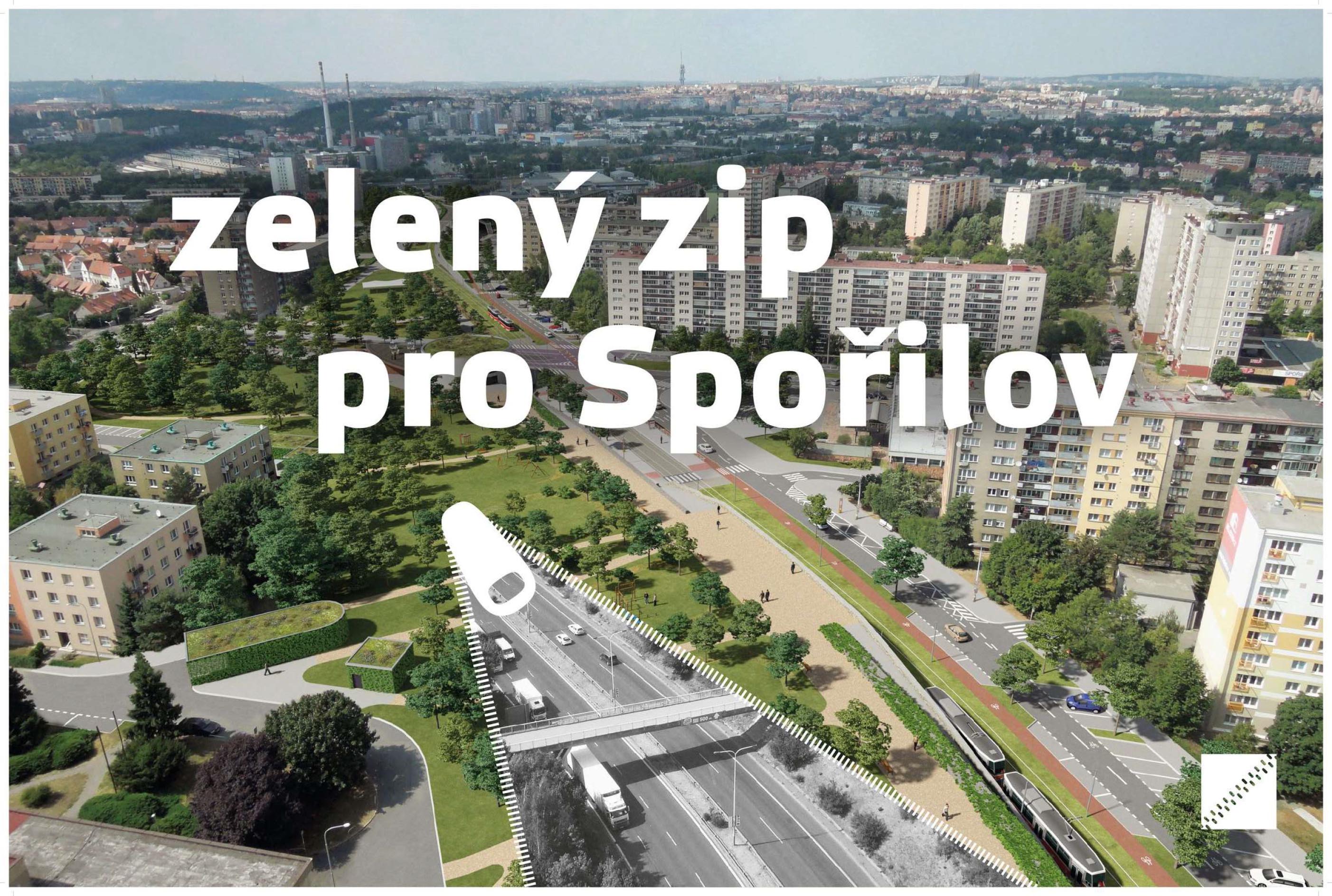 Zelený zip pro Spořilov