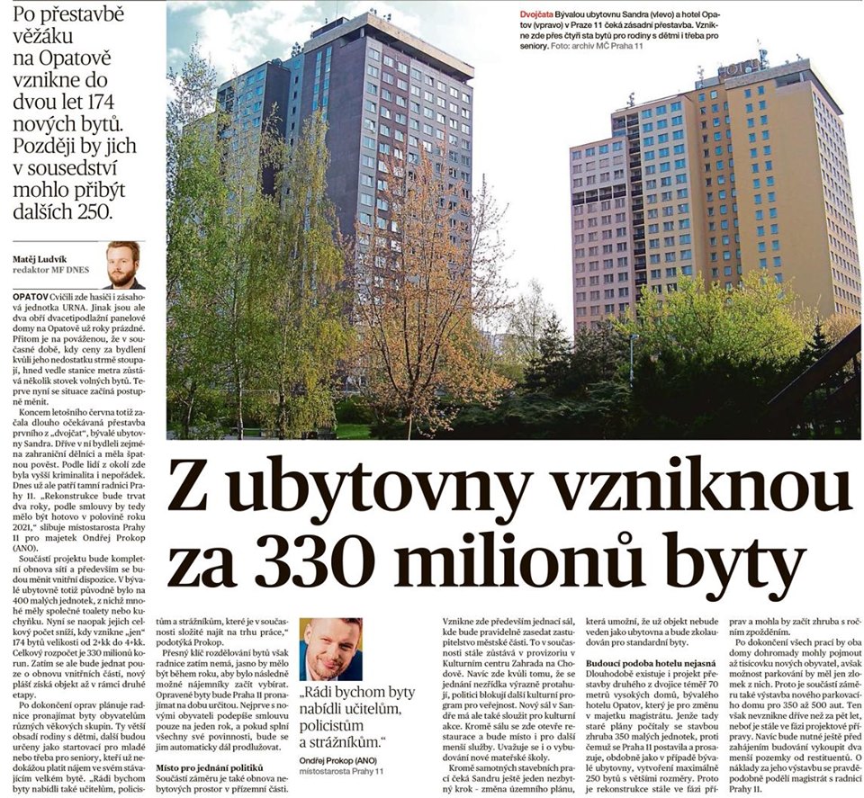 Co bude se Sandrou?- Z ubytovny vzniknou za 330 milionů byty